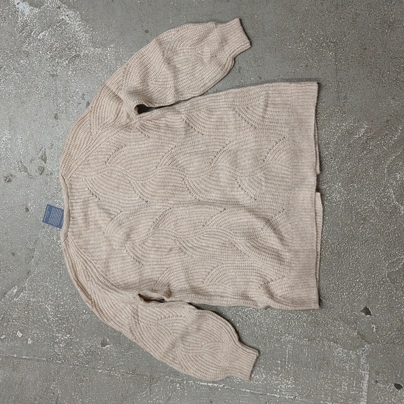 NEW! Democracy Sweater Cozy Knit Cardigan, Oat - Picture 7 of 16